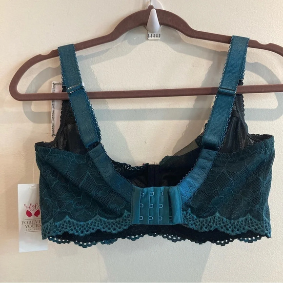 EWA MICHALAK Sz 32 J Emerald Lace Adjustable Straps Underwire Unpadded Bra NWT - Picture 9 of 13
